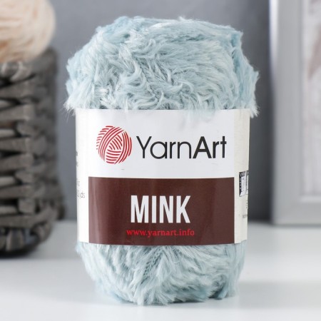 Yarn "mink" 100% polyamide 75m/50g (348 St. Biryuza)