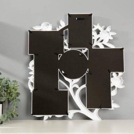 Photo frame plastic in 7 photos 10x10, 9x13 cm "Pink Garden" White 43.5x39 cm-2