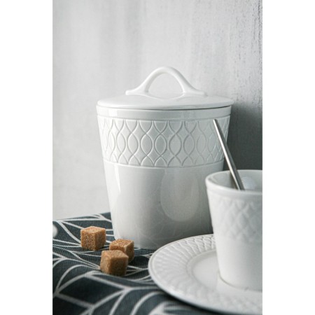Porcelain Bank for bulk products with Magistro Argos lid, 600 ml, white color-6