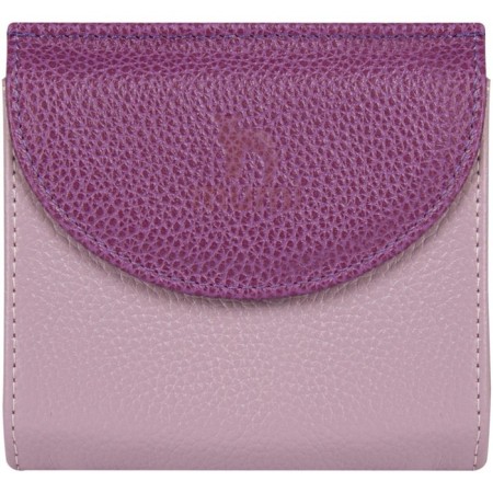 Wallet on the button, the map for maps (3)/coins/bill, lilac color 10.2x9.5x3cm