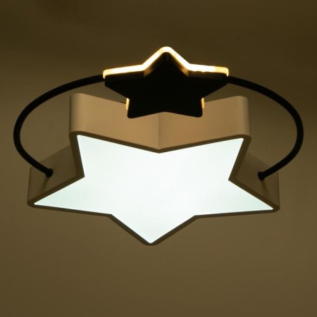 Люстра 1717/2 LED 80Вт 3000-6000К диммер черно-белый 46х41х5,5 см-4