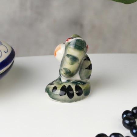 Souvenir "Snake with an apple", gzhel, color, 5.5x4 cm-3