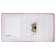 A4, 50 mm, calligrata, PVC, embossing "flax", metal edging, pocket for a spine, assembled, red, mix