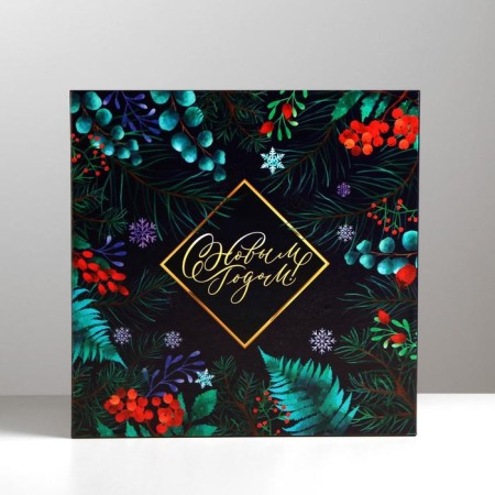 Gift box "New Year's botanist", 28 x 28 x 15 cm, New Year-3