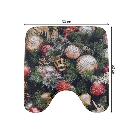 The toilet rug "Festive decoration", anti -slip, size 50x50 cm-1