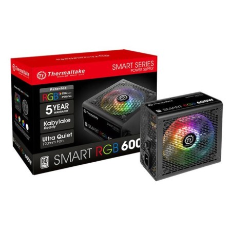 Thermaltake ATX 600W Smart RGB 600 80+ (24+4+4pin) APFC 120mm FAN Color-3
