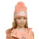 Hat for girls, size 50-51, peach color
