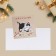 Mini-postcard "Shalunishka", cat, 7 x 7 cm, new year