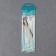 Glass nail file, 9 cm, in a case, on a blister, silver color, fg-02-09