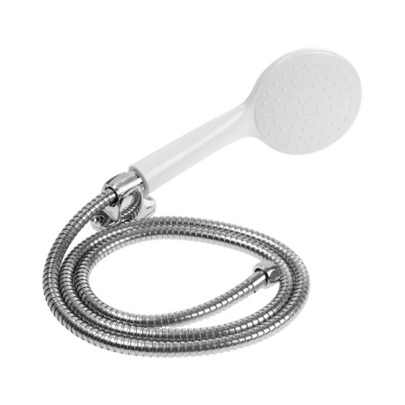 Bath mixer Zein Z3415, 35 mm cartridge, with shower set, zinc, white/chrome-9