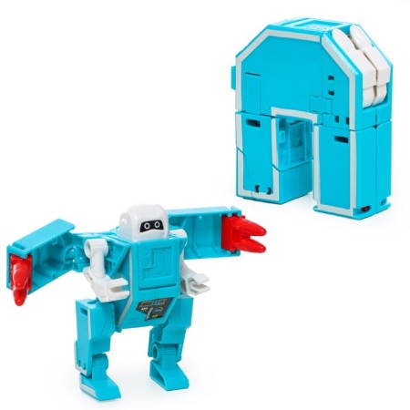 A set of robots "alphabet", transforms, 6 pieces, gather in 1 robot-4