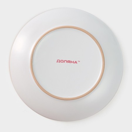 Board ceramic dessert shade "Vanilla", d = 19.5 cm, white color-3