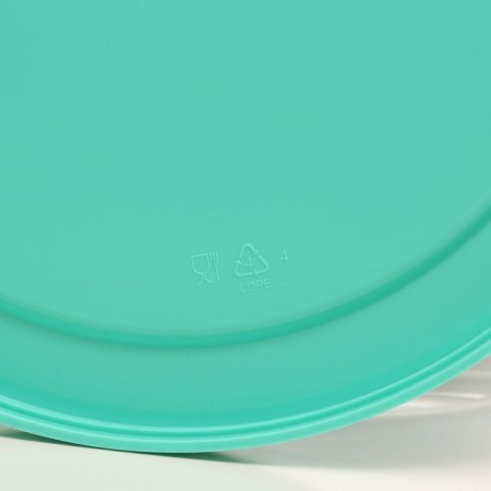 Glass container Polar, 785 ml, 2 sections, green cover-3