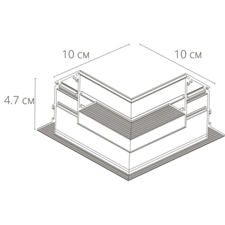 Corner Connector for the Arte Lamp Linea-Exessories A480706, 10x10x4.7 cm, black-1