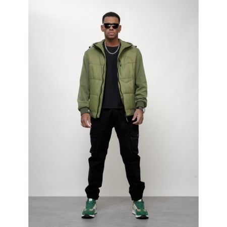Sports male jacket, size 54, green color-4