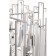 Suspended lamp 40W, 5XE14, 29x50 cm, chrome