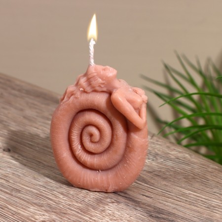 Candle "Mermaid" 6.5x4x8 cm, soy wax mix-1