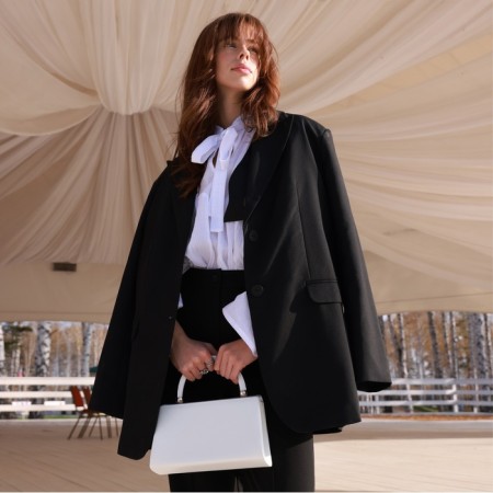 Women's jacket Minaku: classic, black color, size 42-44-5