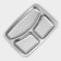 Stainless steel tray, 3 sections