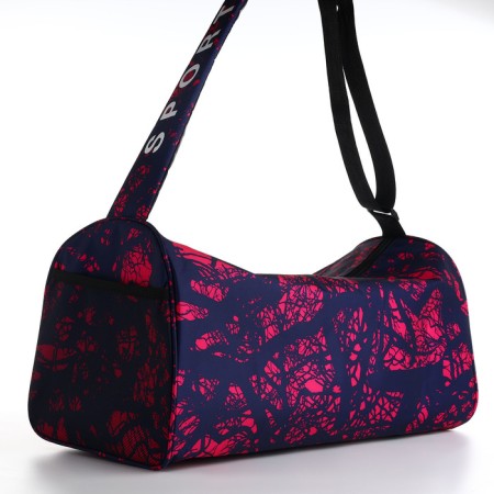 Sports bag, textura, average size, blue/pink color-3