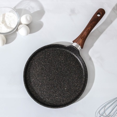 Pancake pan Granit Ultra, D = 24 cm, plastic handle, anti -stick coating, black color-2