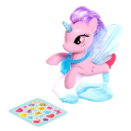 Surprise toy "Sea Pony" with light and stickers, mix-8