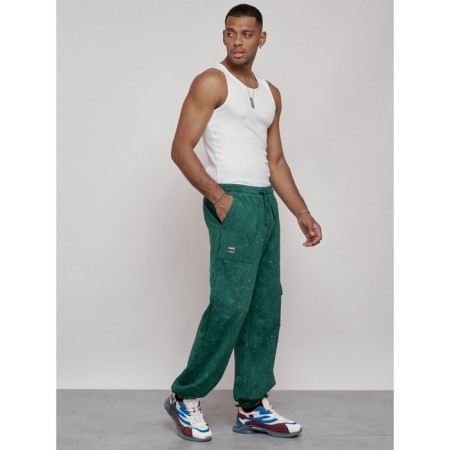 Sports male pants, size 56, green color-5