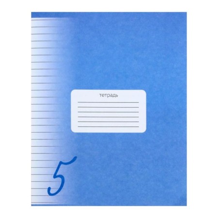Notebook of 12 sheets in the Calligrata "Five" line, cover coated cardboard, VD-LK, OFSET BOLOC, Beliece 95%, Blue