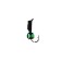 Mormyshka column black, lime of the eye + cube Granen chameleon, weight 0.35 g