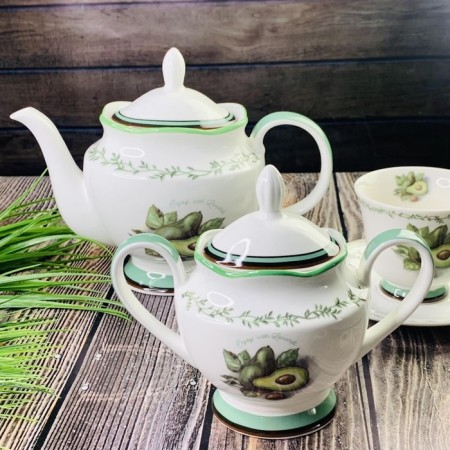 Tea Service Lenardi "Avocado", 15 items-1