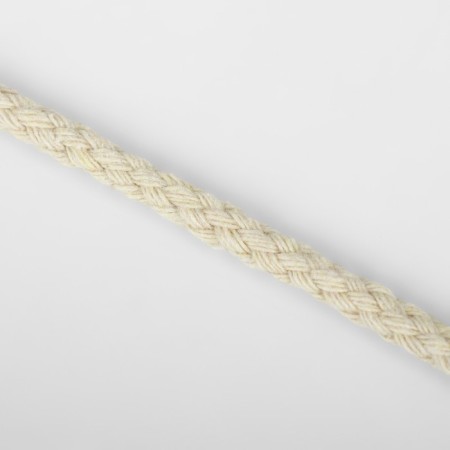 Weaving cord, cotton, d = 5 mm, 50 ± 1 m, without core, white color-3