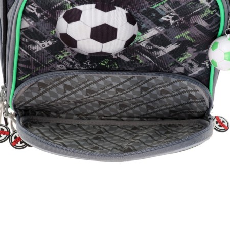 Frame backpack 36 x 28 x 11 cm, Across 198, filling: bag, gray/green ACR22-198-1-10