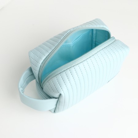 Cosmetic bag with lightning, blue color-2