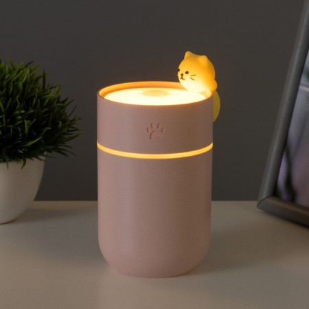 Night-wound-master "kitten" LED 2W USB 260ml pink 7.5x7.5x12 cm Risalux-3