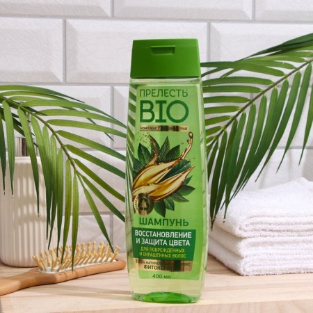 Shampoo "The beauty of bio", "phytocuratin", for damaged and split hair, 400 ml