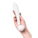 Vibrator with vacuum stimulation Flovetta Jasmine, 23 cm, silicone, white color