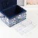 Casket for needlework "Patchwork. Blue flowers" 19x26x14.5 cm