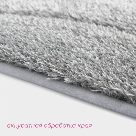 House mats “Waves”, 43 × 61 cm, gray color-3