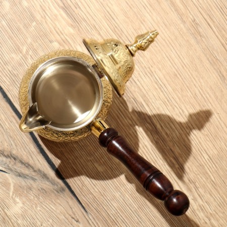 Turk with a lid 20x10x15 cm, brass-5
