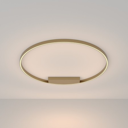 Ceiling light MayToni Mod058CL-L65BS3K, 1XLED, 61W, 100x100x3.5 cm, 3000lm, brass color
