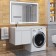 Tumbling for the washing machine Uperwood Magenta, 60 cm, suspended, white, with doors