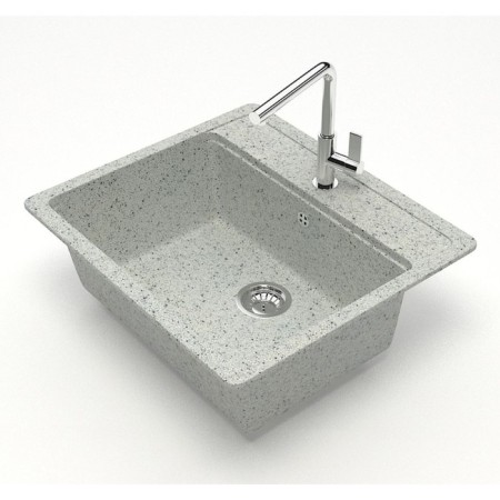 Kitchen is a kitchen from Zett Lab stone. 9/q10, 570x505x200 mm, matte, mortise, light gray-1