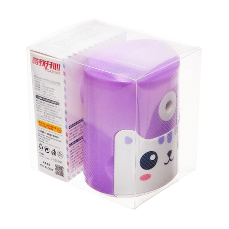 Mechanical sharpener with a container, a violet cat-8
