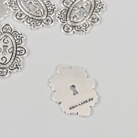 Decor Metal for creativity "Patterned keyhole" 2.5x1.9 cm-1