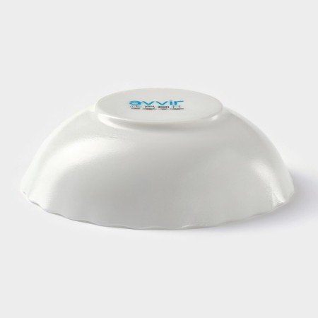 Deep plate AVVIR "Diva", D = 18 cm, glass ceramic, white color-2