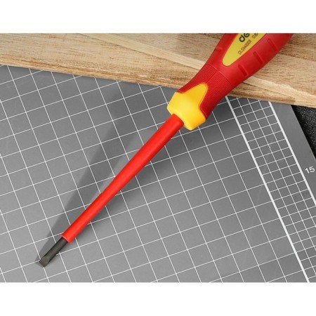 Dielectric screwdriver Deli, slotted, 4 x 100 mm, CRV, up to 1000 V-1