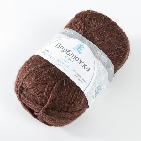Knitting yarn "camel" Acryl 30%, camel. Wool 70% 250m/100g (121 brown)-1