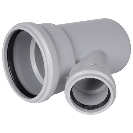 Sewer tee stout SKB-0015-115845, 110 x 58 mm, 45 °, silent-3