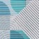 House rug of share "Paul", 40 × 65 cm, turquoise color