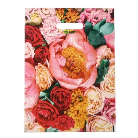 Polyethylene package with a “multi -rose” cut handle 30 x 40 cm, 50 μm
